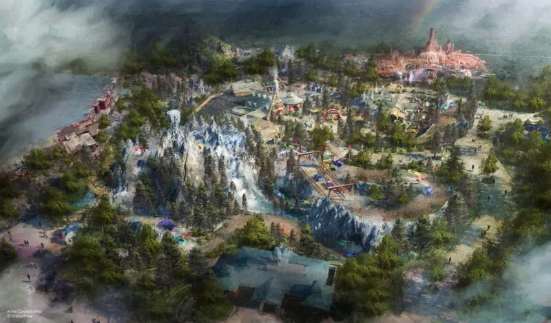 Piston Peak Construction Advances With A New Building Near The Haunted Mansion