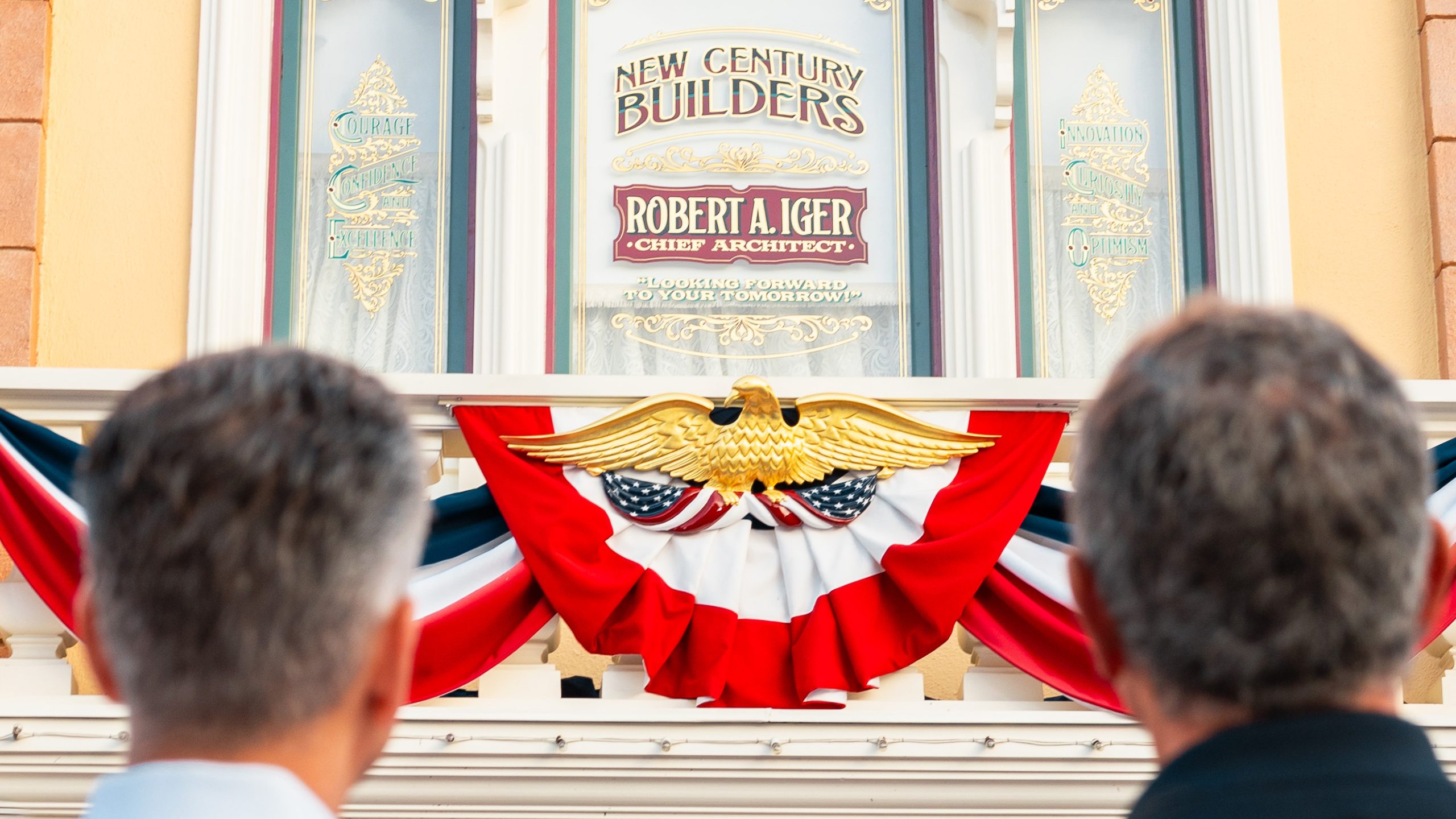 Bob Iger's Main Street window unveiling at Disneyland