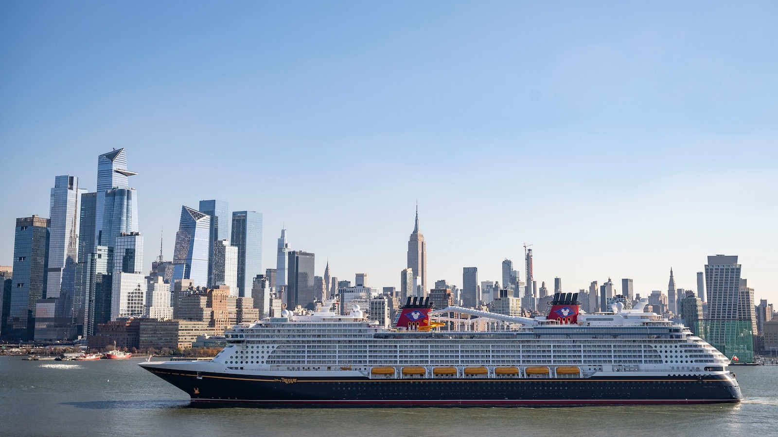 Disney Cruise Line ship in New York Harbor