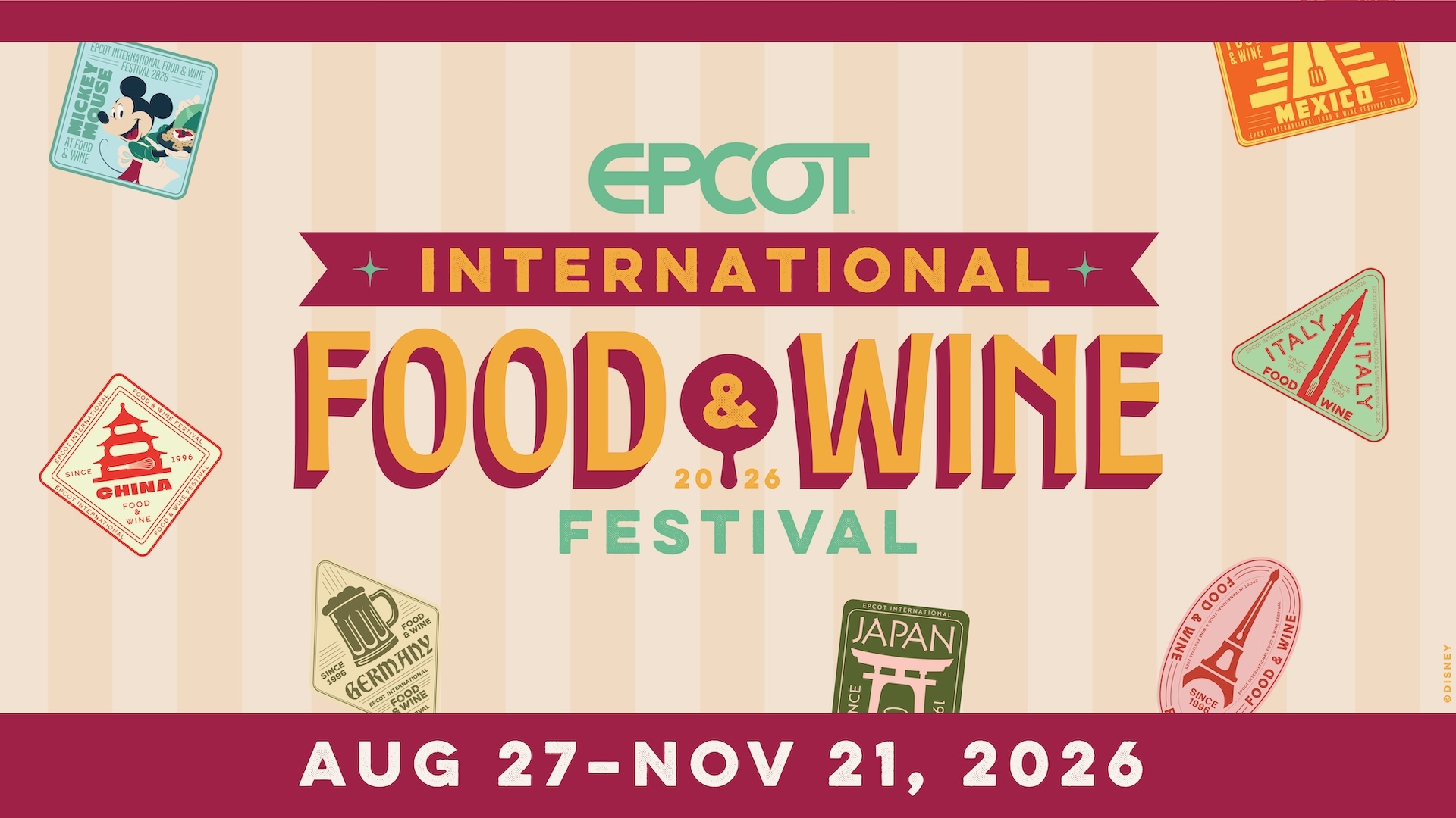 2026 EPCOT International Food & Wine Festival key art