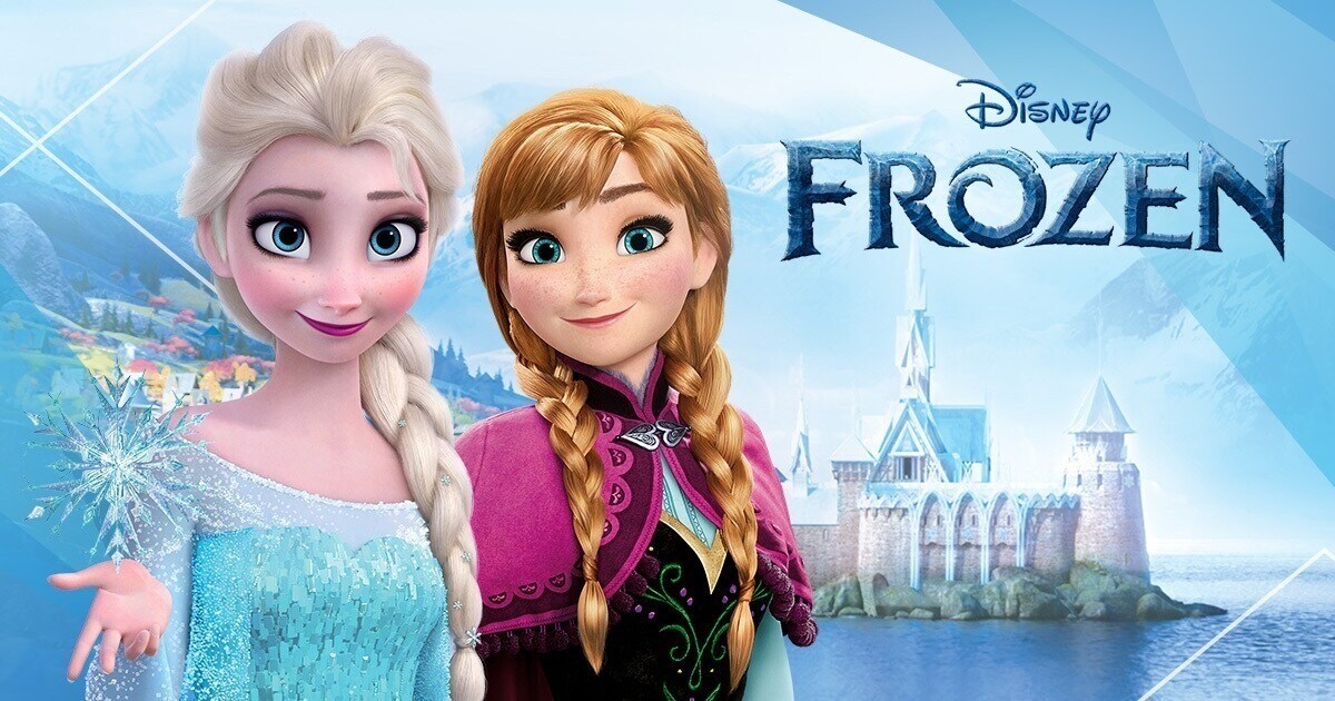 Frozen official franchise art featuring Anna and Elsa