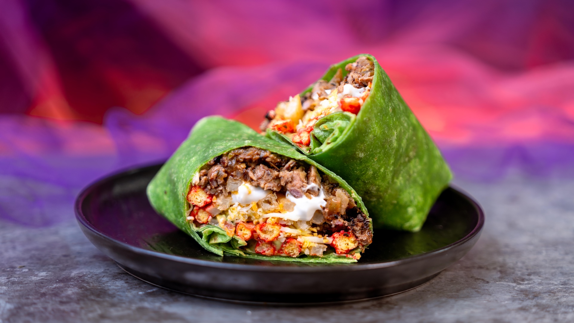 Spicy Oogie Boogie Burrito at Studio Catering Co.