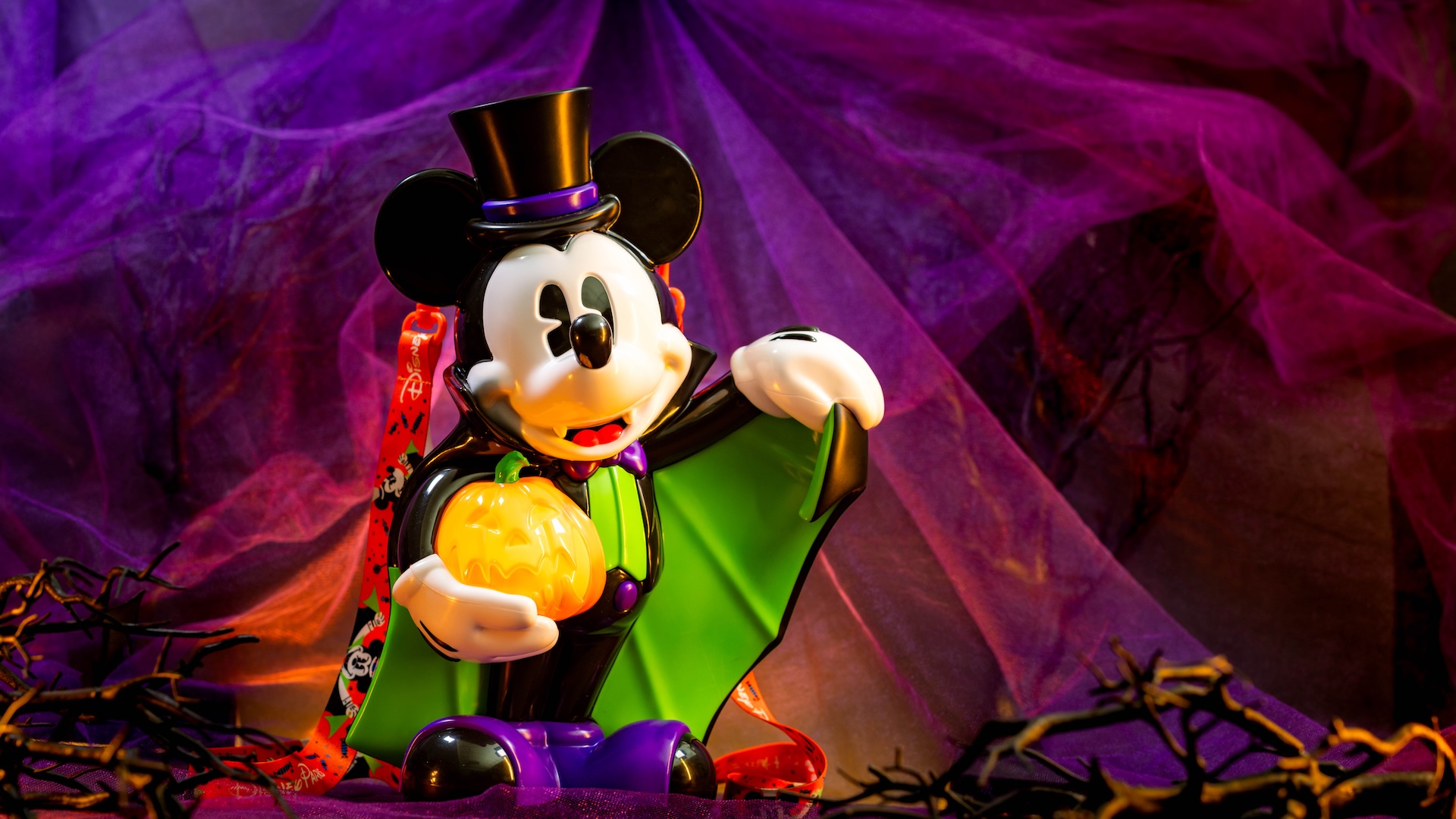 Vampire Mickey Mouse popcorn bucket at Disneyland Resort