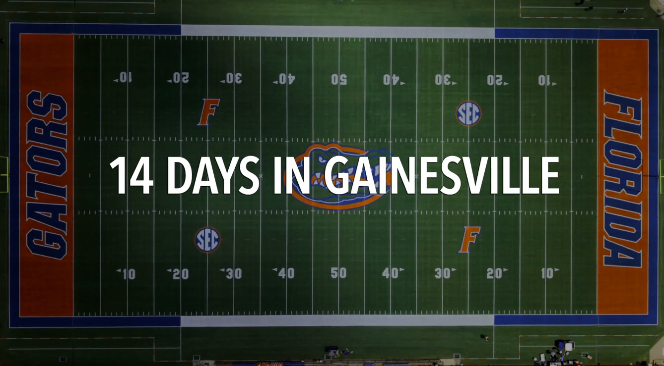 Opening title card for the ESPN Films 30 for 30 documentary 14 Days in Gainesville