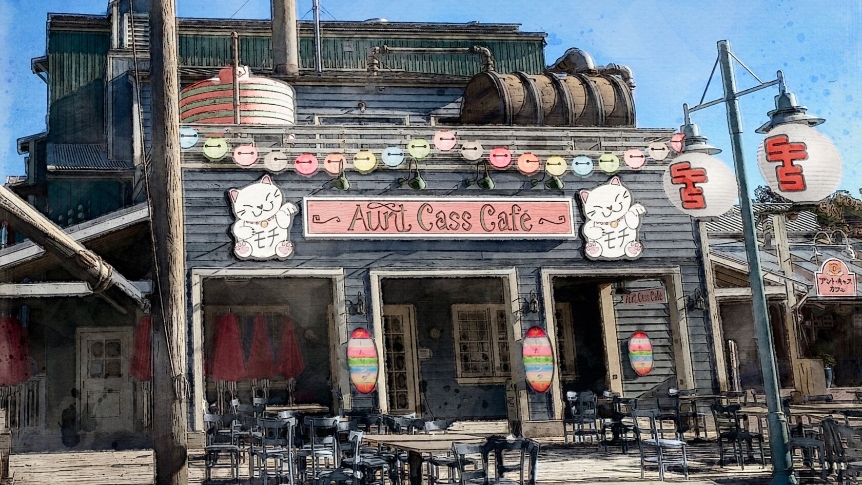 Artist rendering of Aunt Cass Café