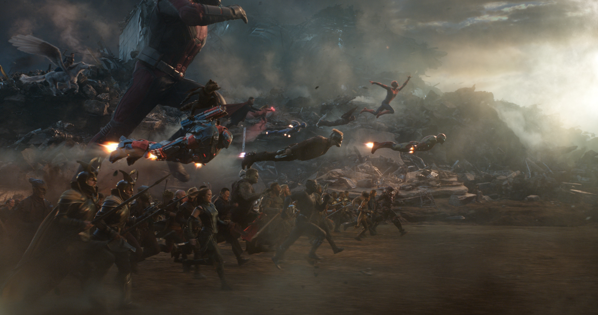 Heroes charge into a large battle in Avengers: Endgame, which returns to cinemas as Avengers Endgame: Encore