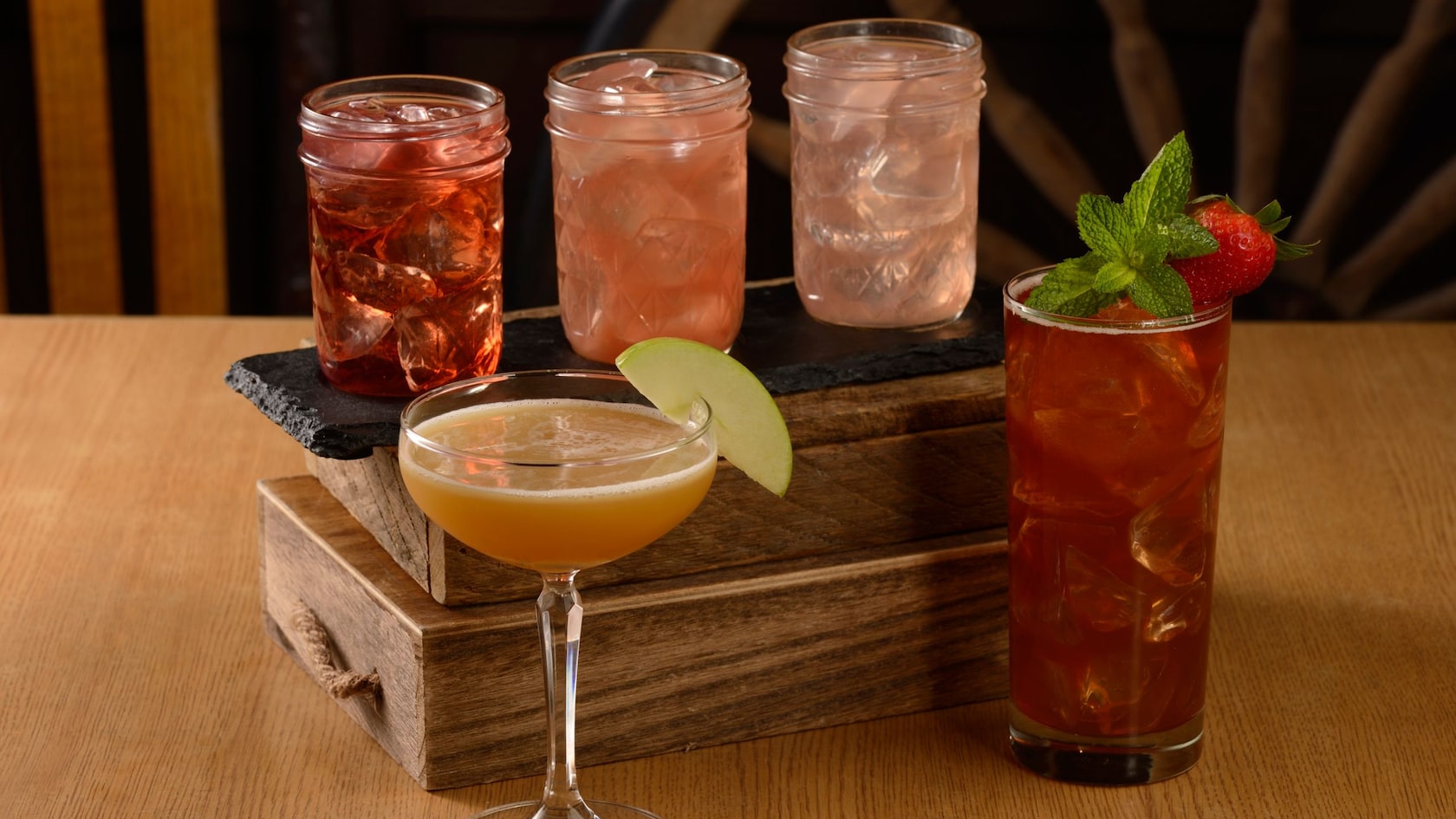 5 cocktails from Crockett’s Tavern at The Campsites at Disney’s Fort Wilderness Resort