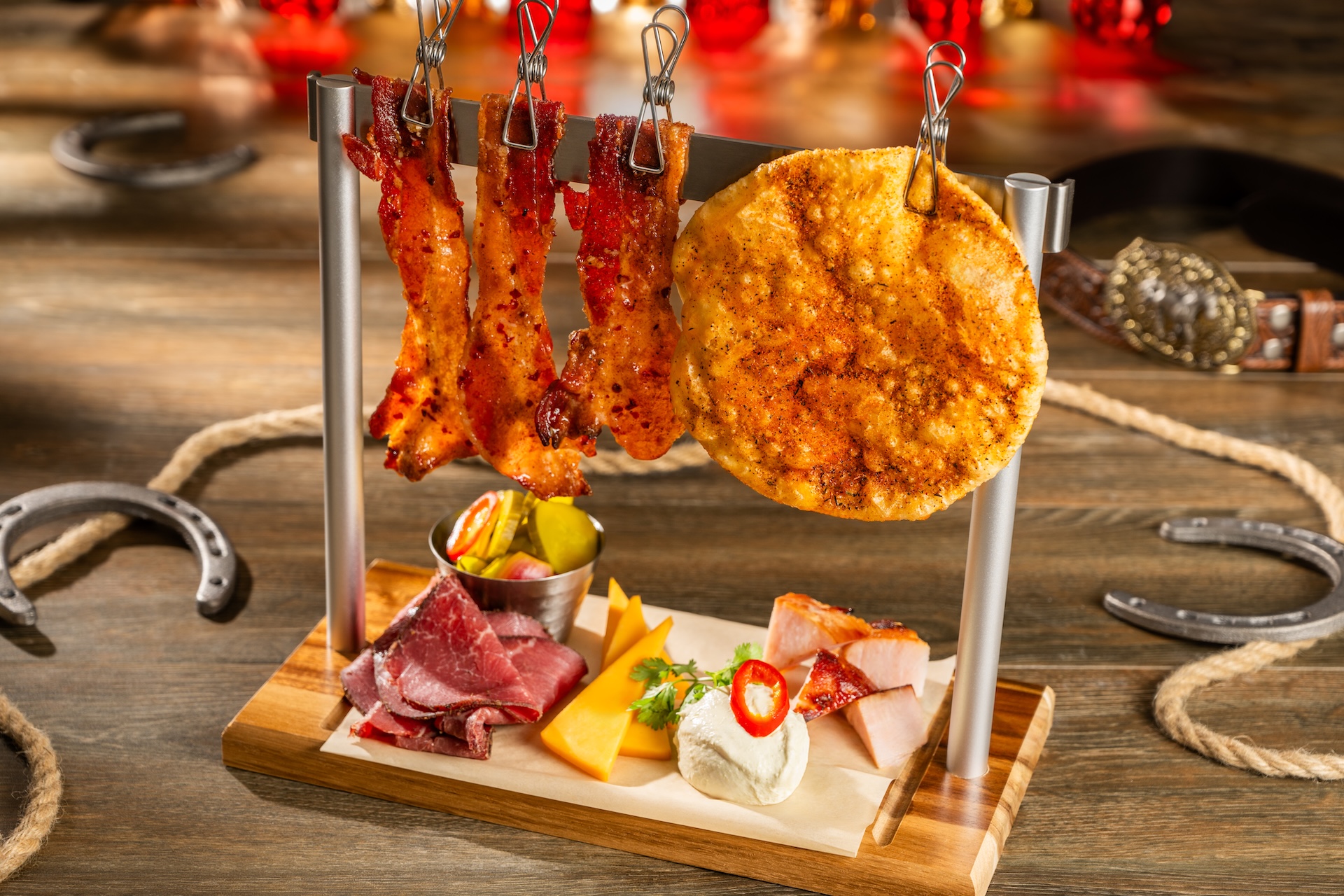 The Charcuterie board from The Diamond Horseshoe pop-up menu at Magic Kingdom