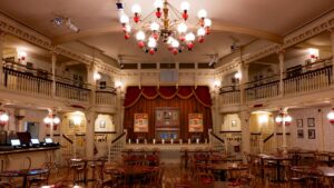 Inside The Diamond Horseshoe in Liberty Square at Magic Kingdom