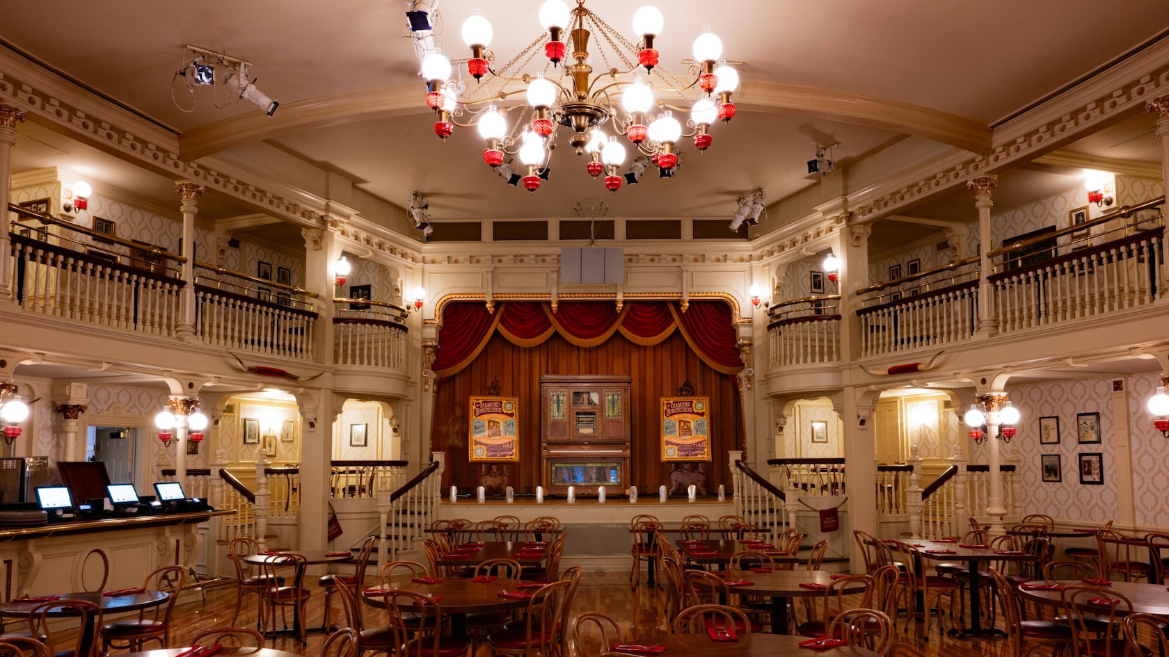 Inside The Diamond Horseshoe in Liberty Square at Magic Kingdom