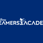 Disney Dreamers Academy logo in white on a blue background