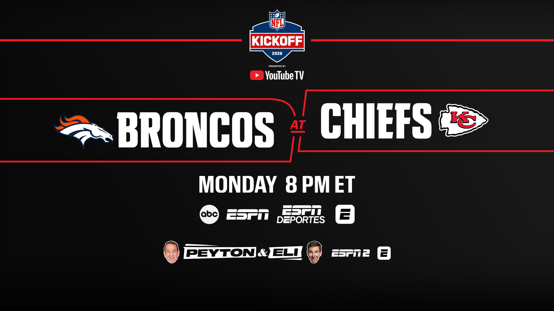 ESPN key art for the 2026 Monday Night Football season kickoff