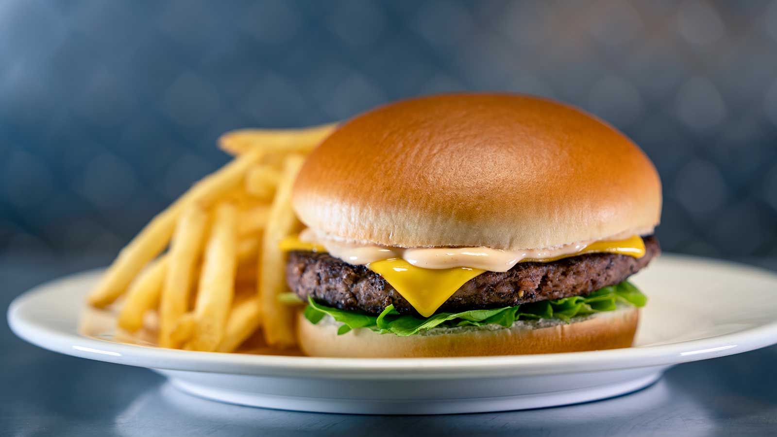 A Cheeseburger and fries from Galactic Grill (alt text)