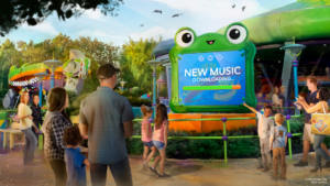 Lilypad from Toy Story 5 with Alien Swirling Saucers at Disney's Hollywood Studios