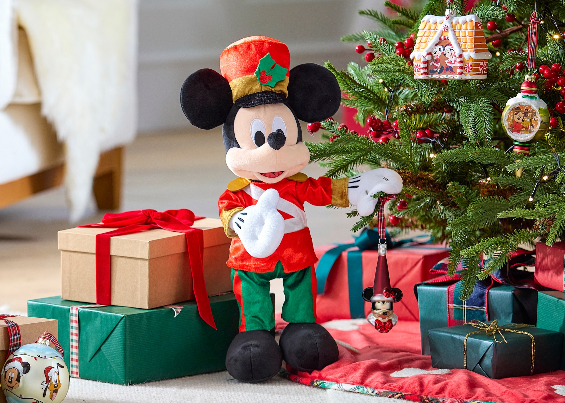 Mickey Mouse and Minnie Mouse Nutcracker holiday plush from the Mickey Mouse and Family Christmas Collection