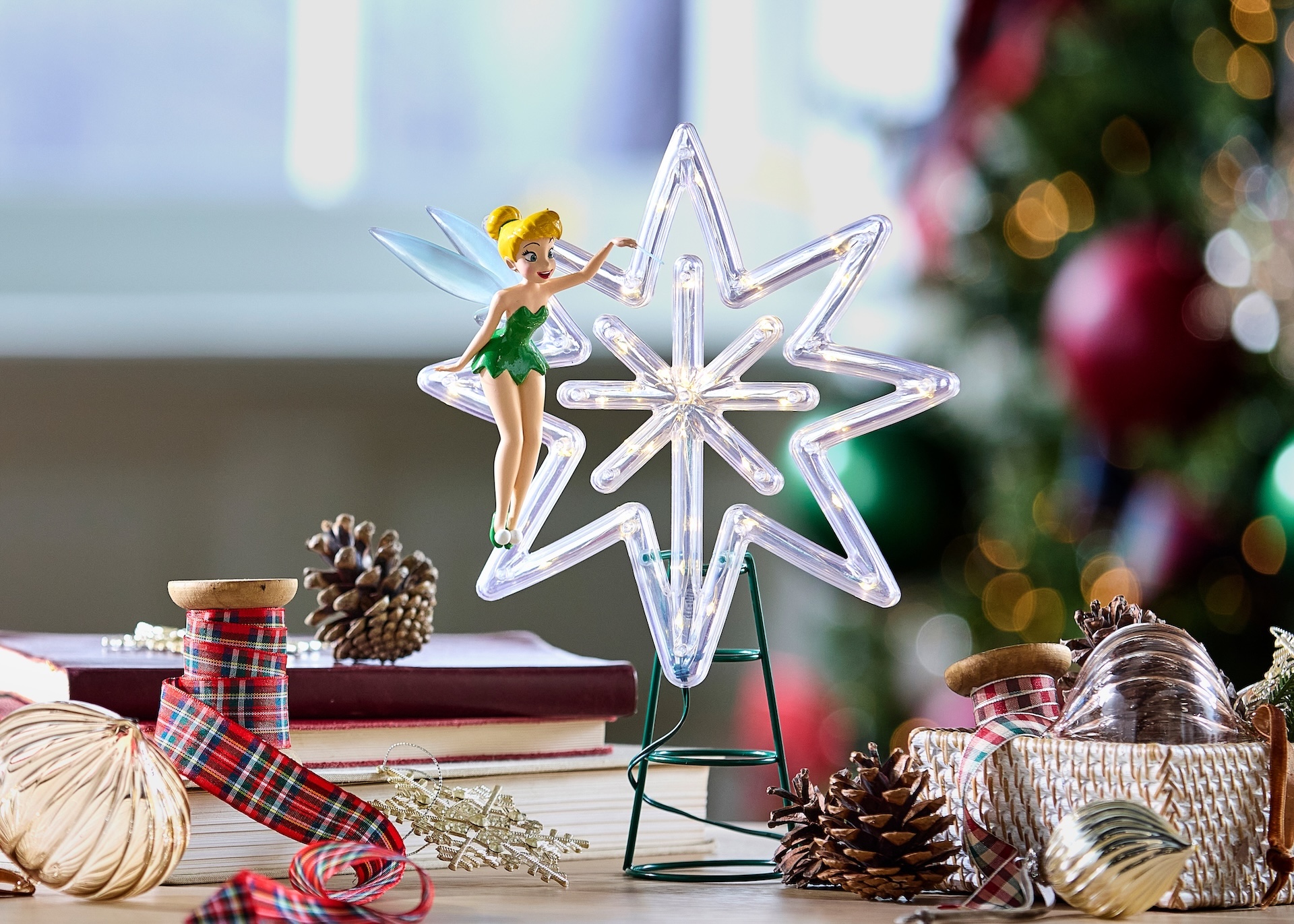 Tinker Bell light up Christmas tree topper from the Mickey Mouse and Family Christmas Collection