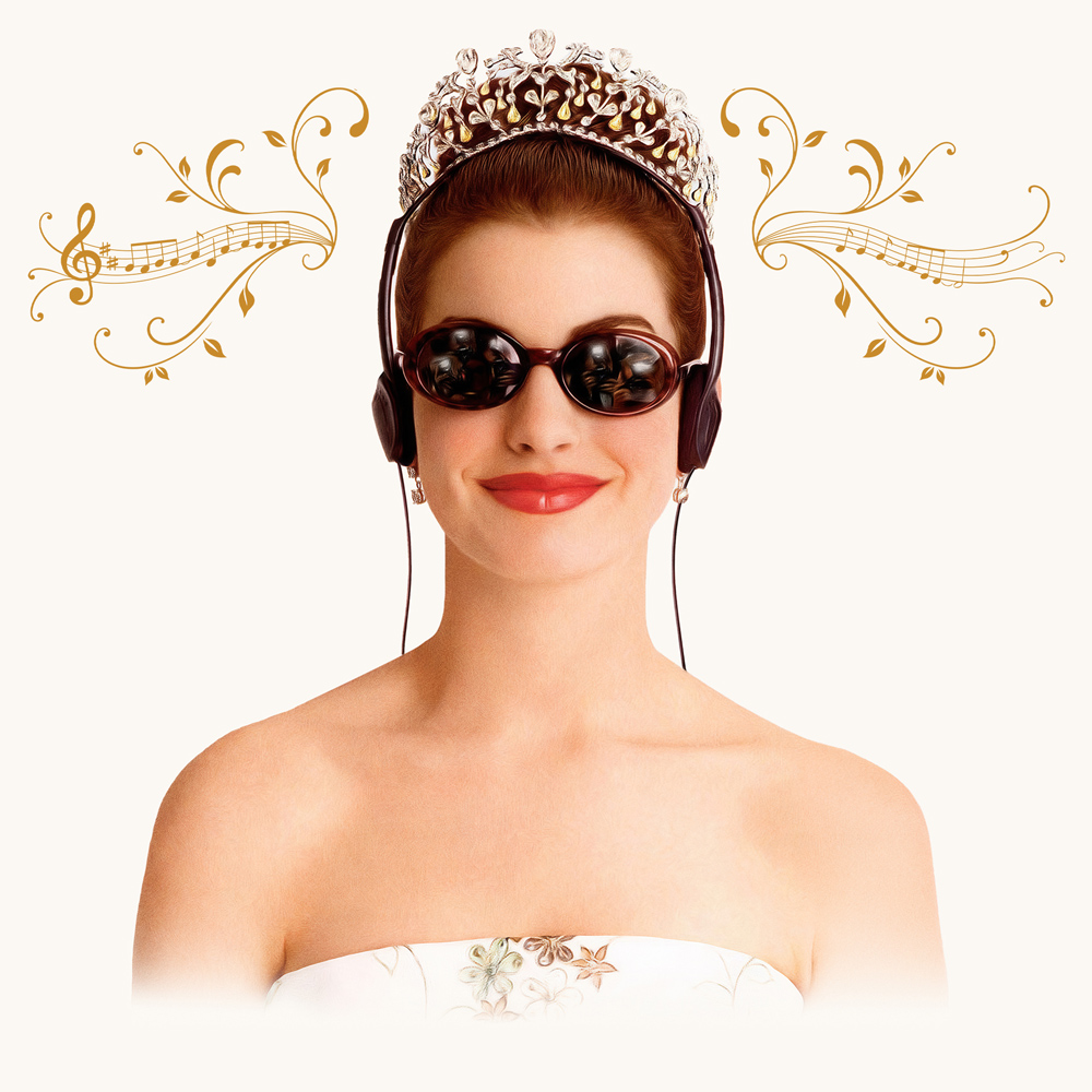 The Princess Diaries In Concert artwork featuring Anne Hathaway as Mia Thermopolis