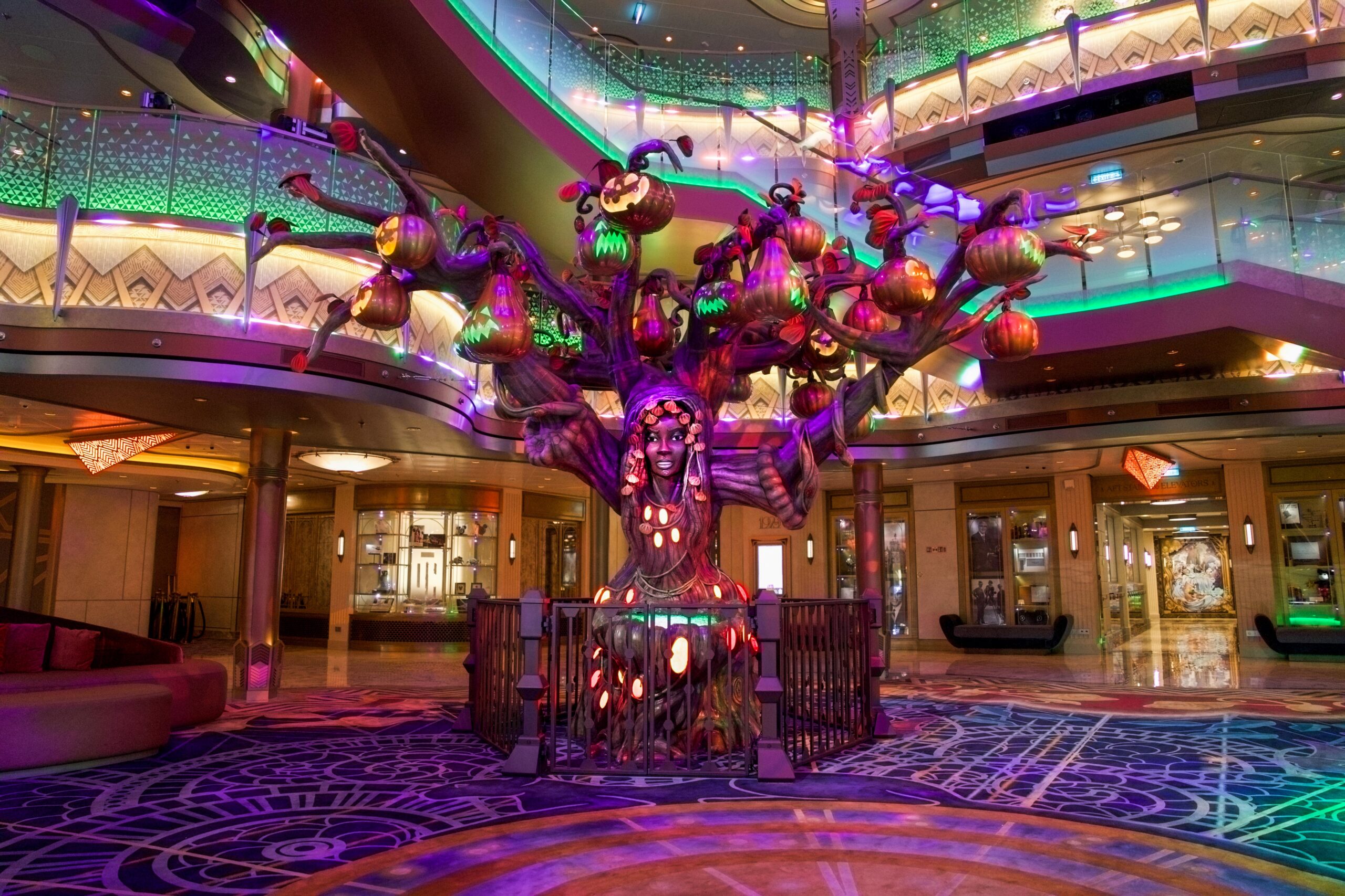 Meet Solara, The Disney Destiny’s Halloween Pumpkin Tree Revealed Two Days Before Its First Halloween On The High Seas Sailing