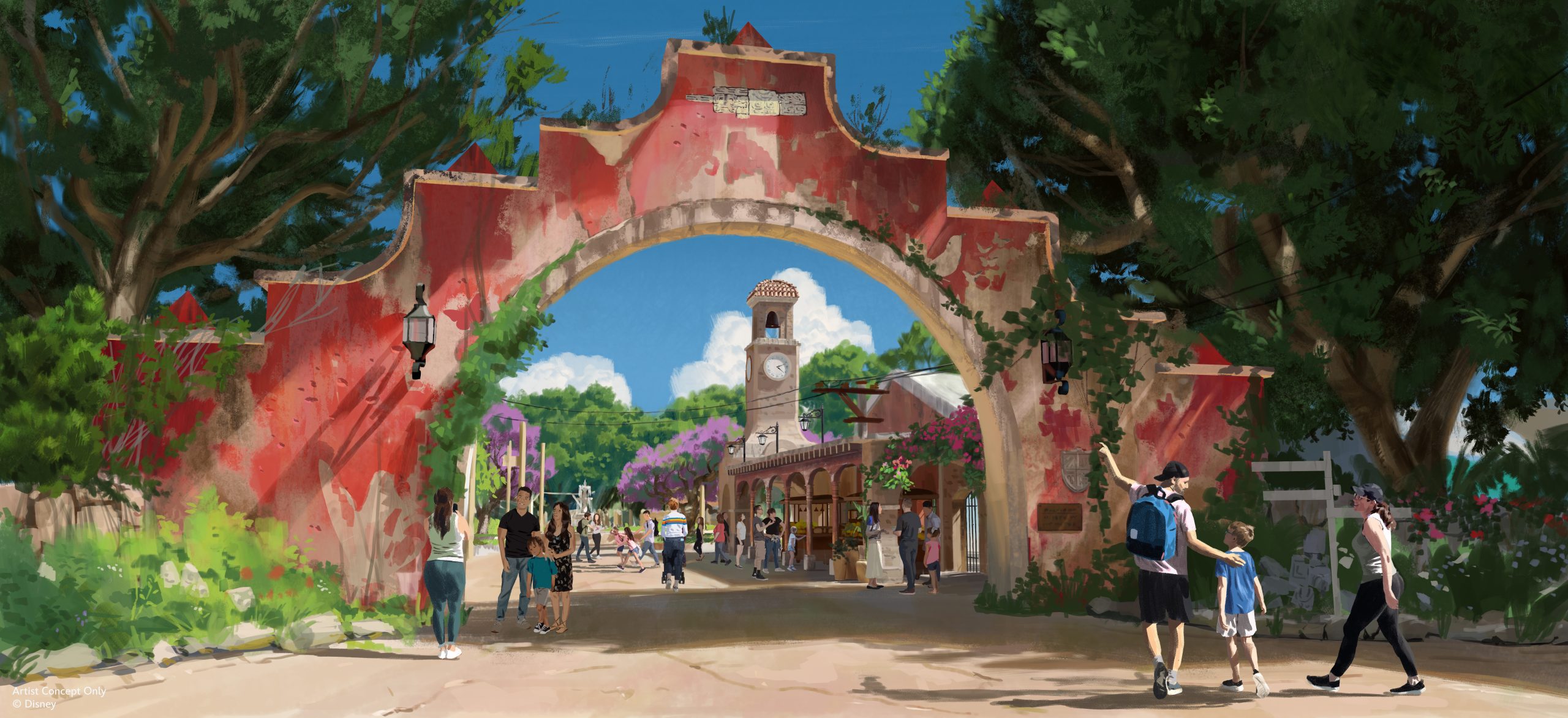 Casita’s Steel Frame Stands At Antonio’s Fiesta De Encanto As The Indiana Jones Temple Sculptures Go Up In Tropical Americas
