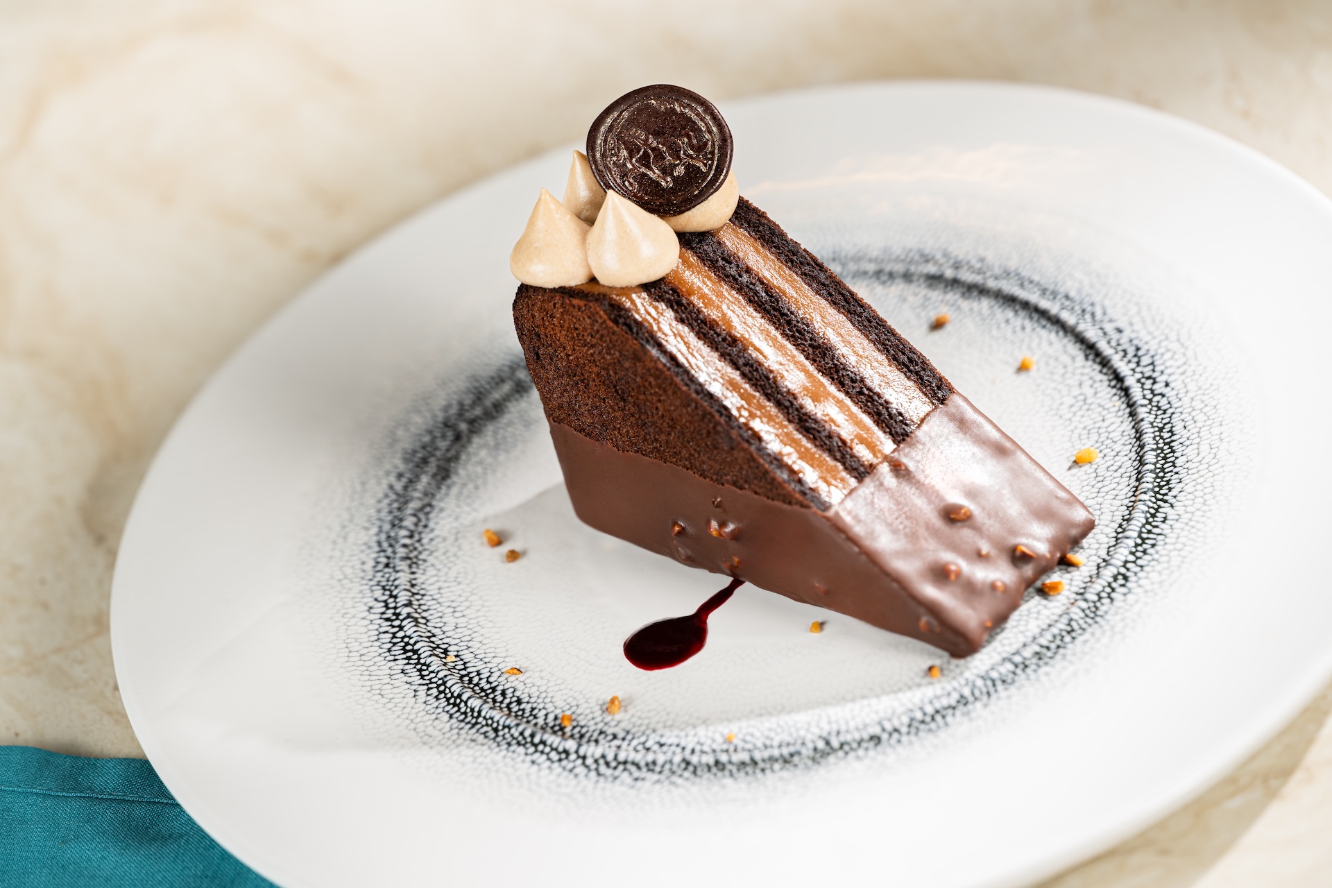Chocolate-Hazelnut Cake from The Turf Club Bar and Grill at Disney's Saratoga Springs Resort and Spa