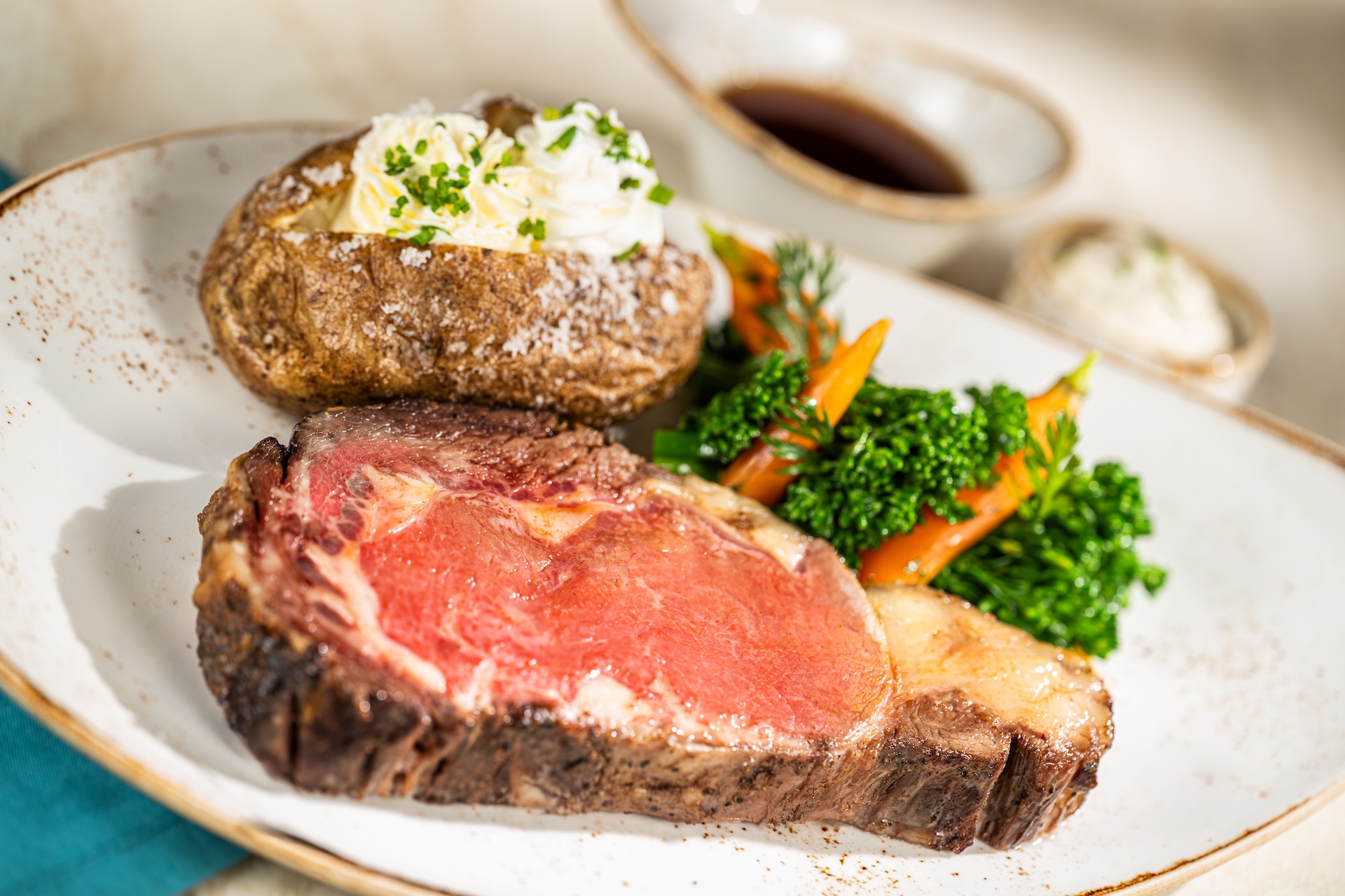 Slow-roasted Prime Rib from The Turf Club Bar and Grill at Disney's Saratoga Springs Resort and Spa