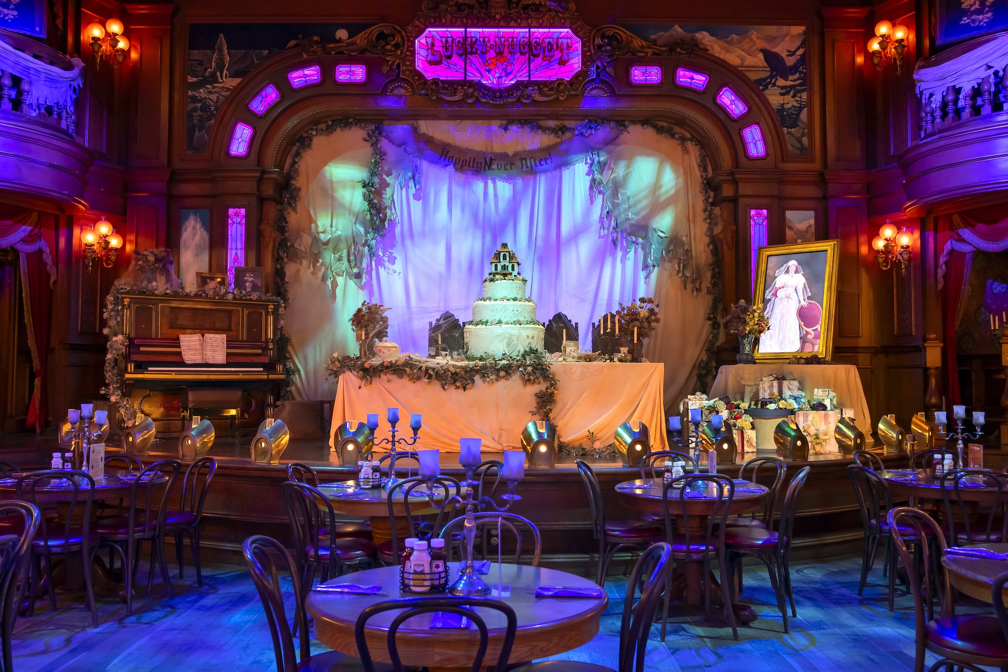 Interior of The Unlucky Nugget Saloon at Disneyland Park