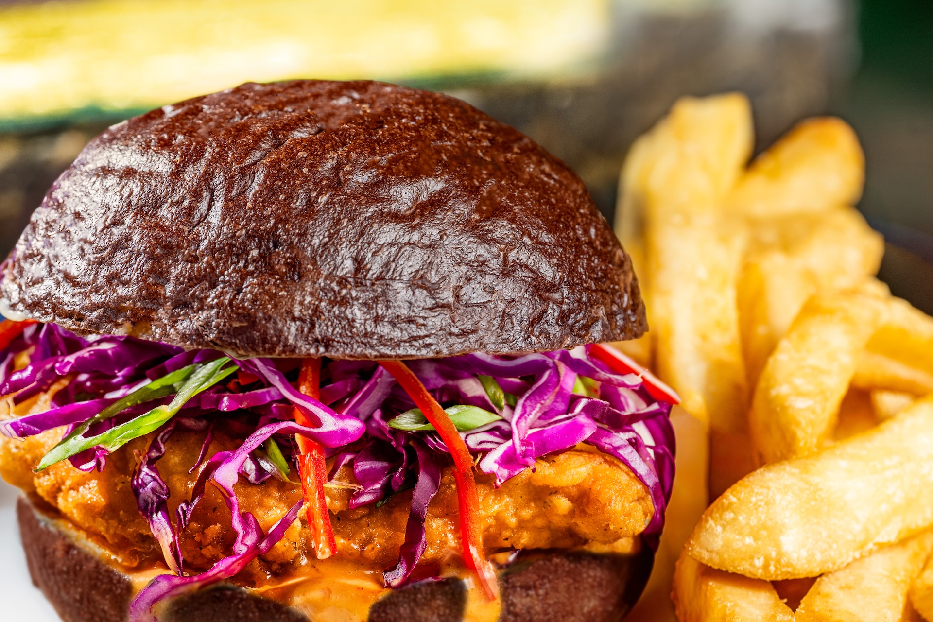 Devilish Crispy Chicken Sandwich at The Plaza Restaurant, Magic Kingdom