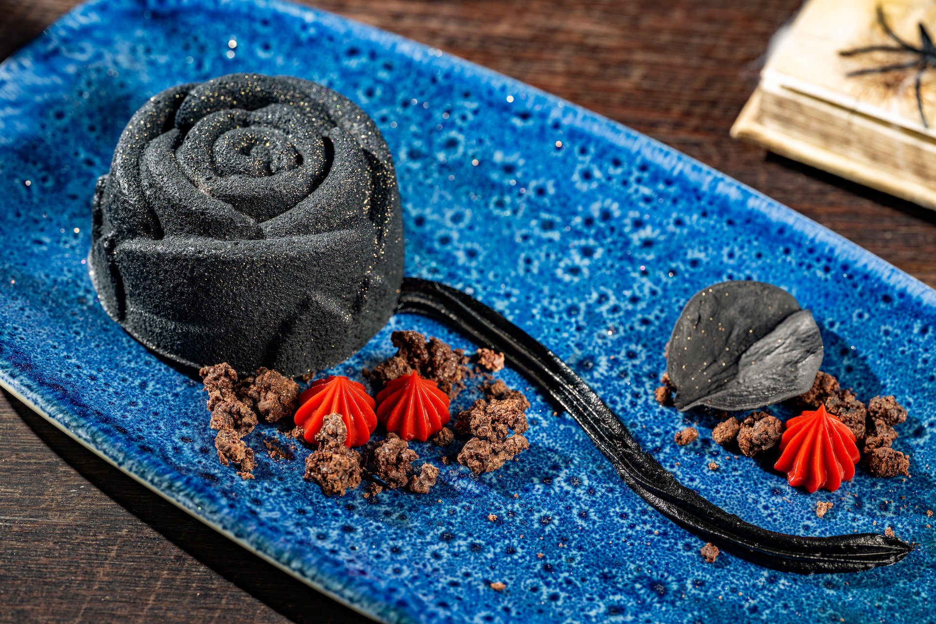 The Forbidden Rose dessert at Be Our Guest Restaurant, Magic Kingdom