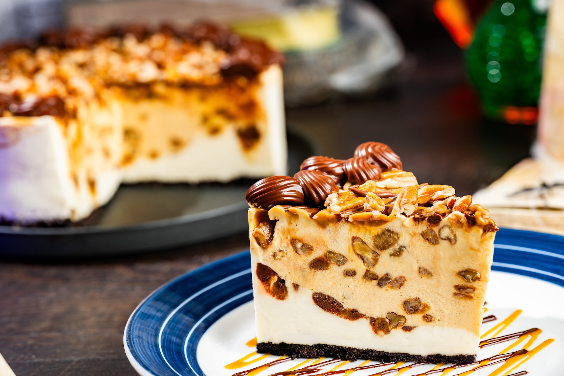 Phantom Pecan-Caramel Cheesecake at The Plaza Restaurant, Magic Kingdom