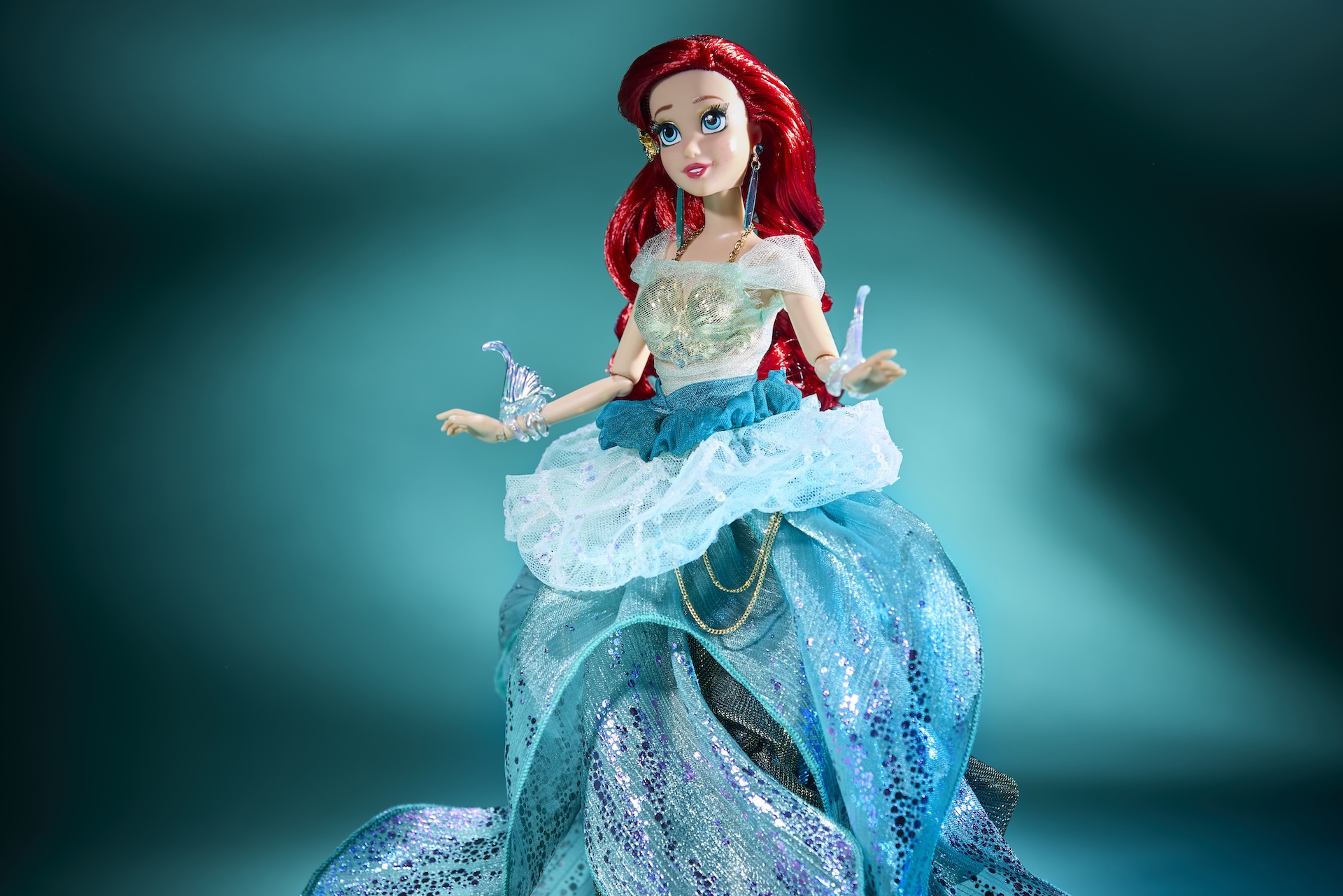 Ariel limited-edition Disney Designer Doll in a jellyfish-inspired gown