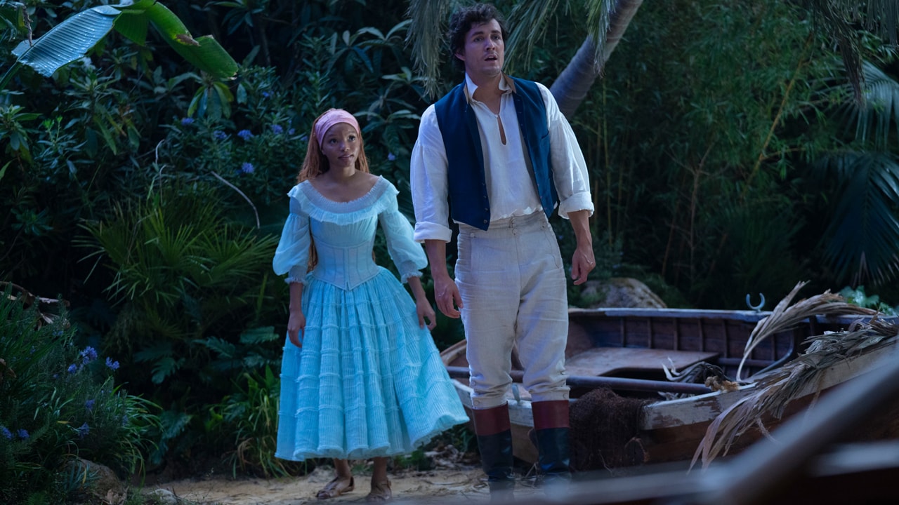 Ariel in her light blue dress from the live-action The Little Mermaid