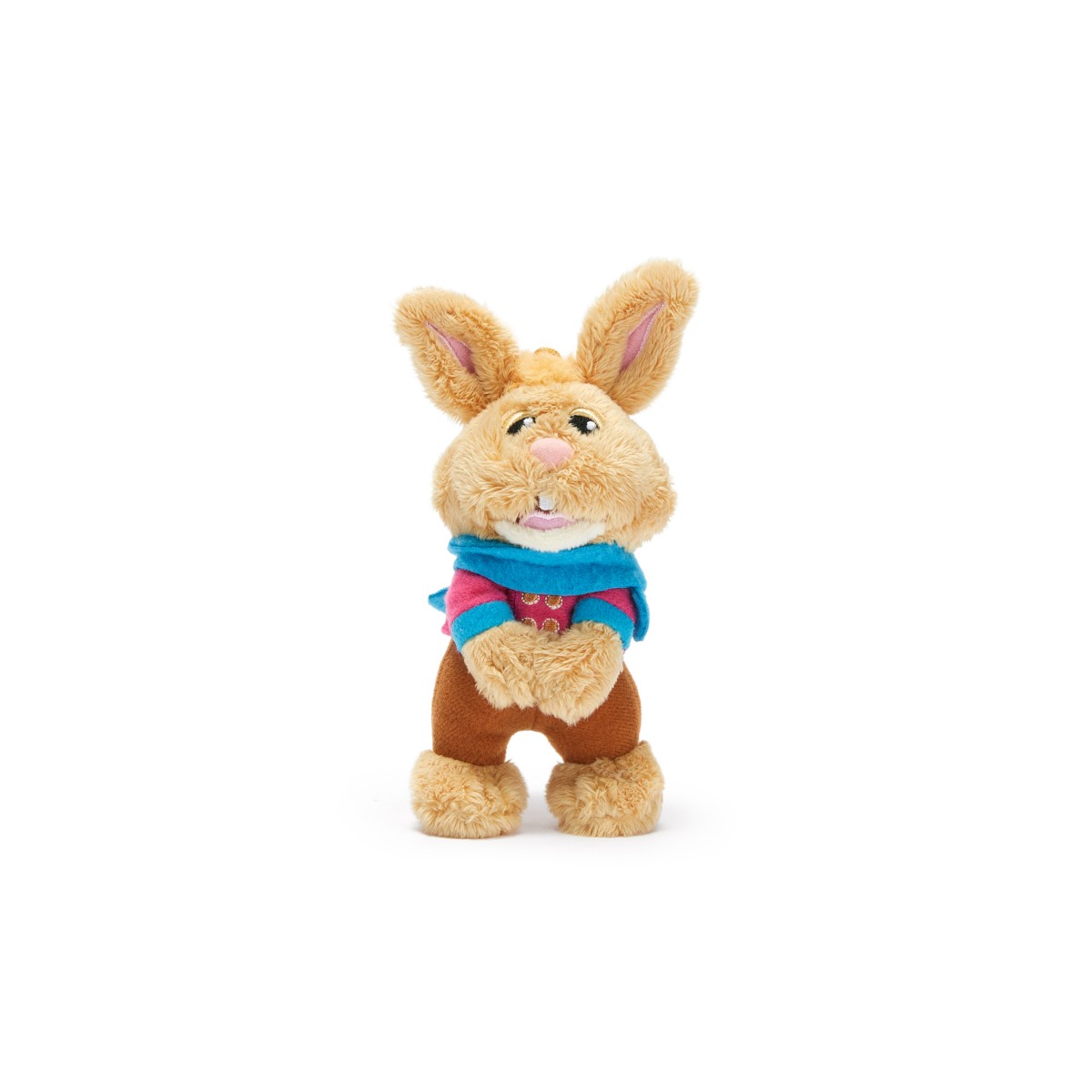 Bean Bunny as a street urchin mini plush with scarf