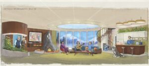 Concept art of the reimagined Carousel of Progress finale scene