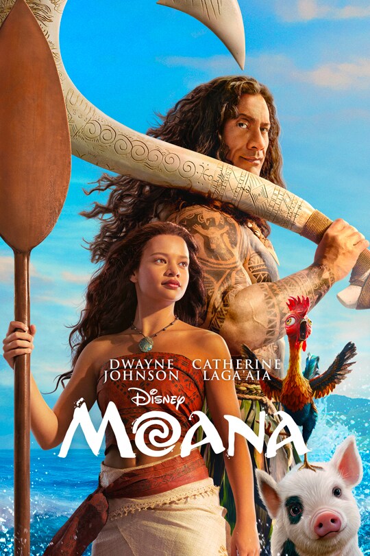Catherine Laga'aia as Moana on the poster for Disney's live-action Moana