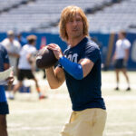 Glen Powell as Chad Powers in the Hulu series Chad Powers
