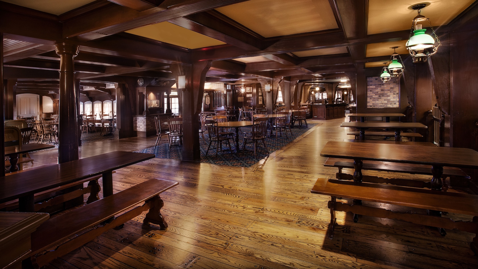 Dining room inside Columbia Harbour House at Magic Kingdom