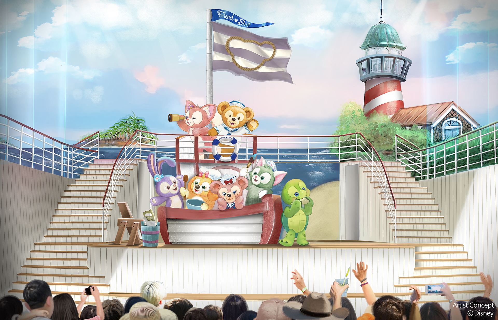 Duffy and Friends image from Disney Cruise Line's Disney Adventure announcement