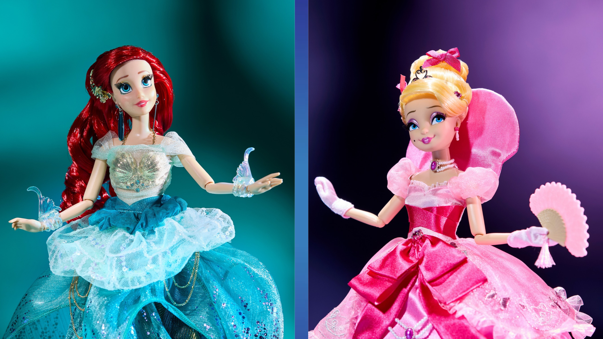 Ariel and Charlotte La Bouff limited-edition Disney Designer Dolls
