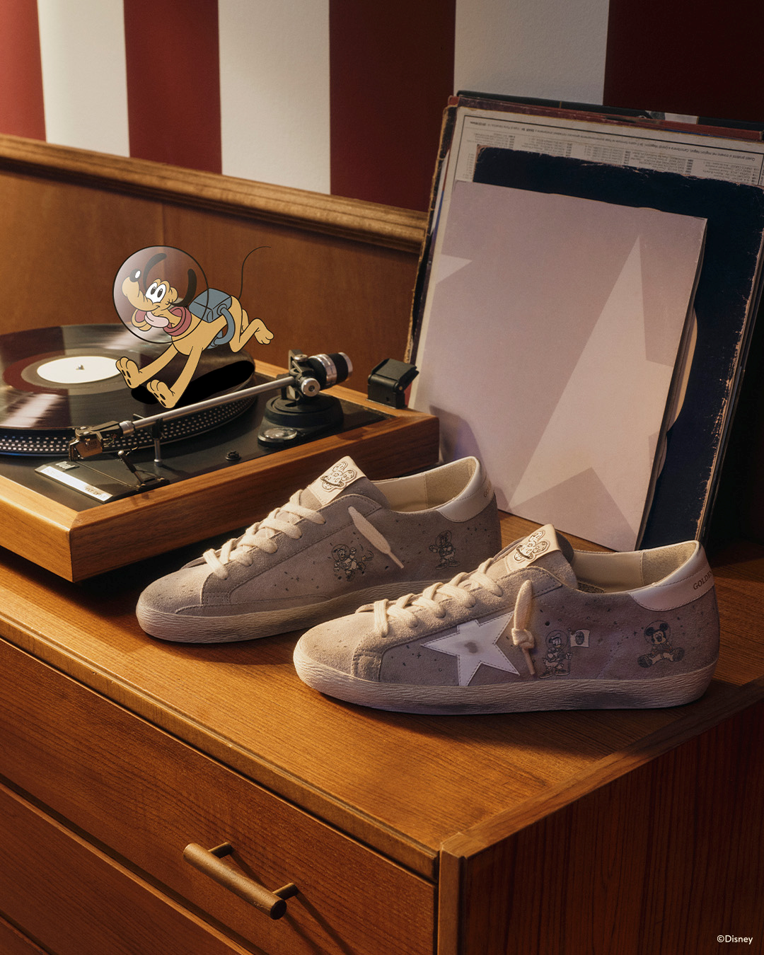 Golden Goose And Disney Send Mickey And Friends To The Moon In A New Sneaker Collection