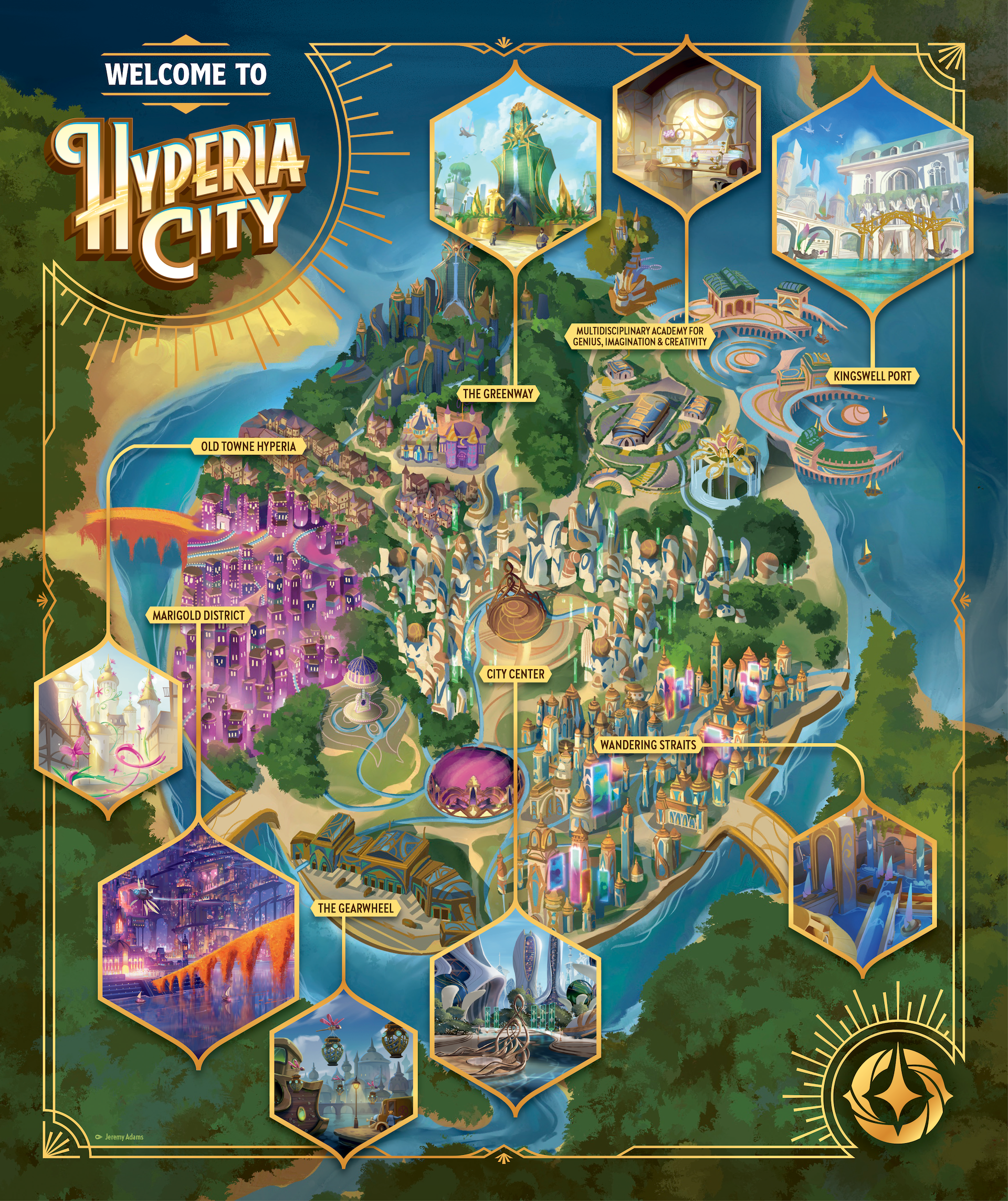 Disney Lorcana Hyperia City card art revealed at D23 2026
