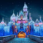 Sleeping Beauty Castle dressed for Holidays at the Disneyland Resort 2026