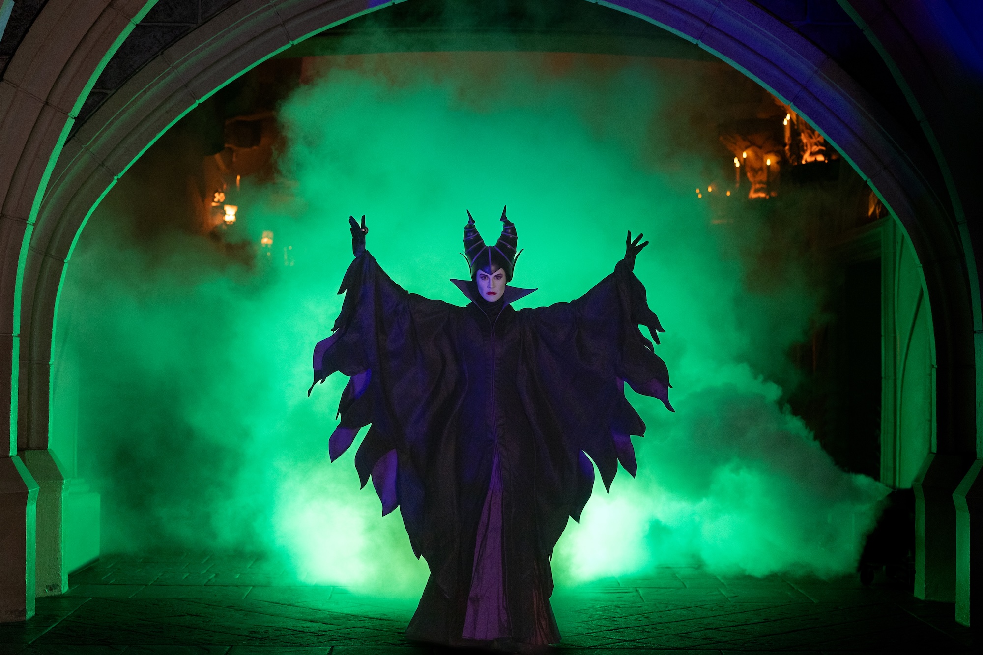 Maleficent during the Disney Halloween Festival at Disneyland Paris
