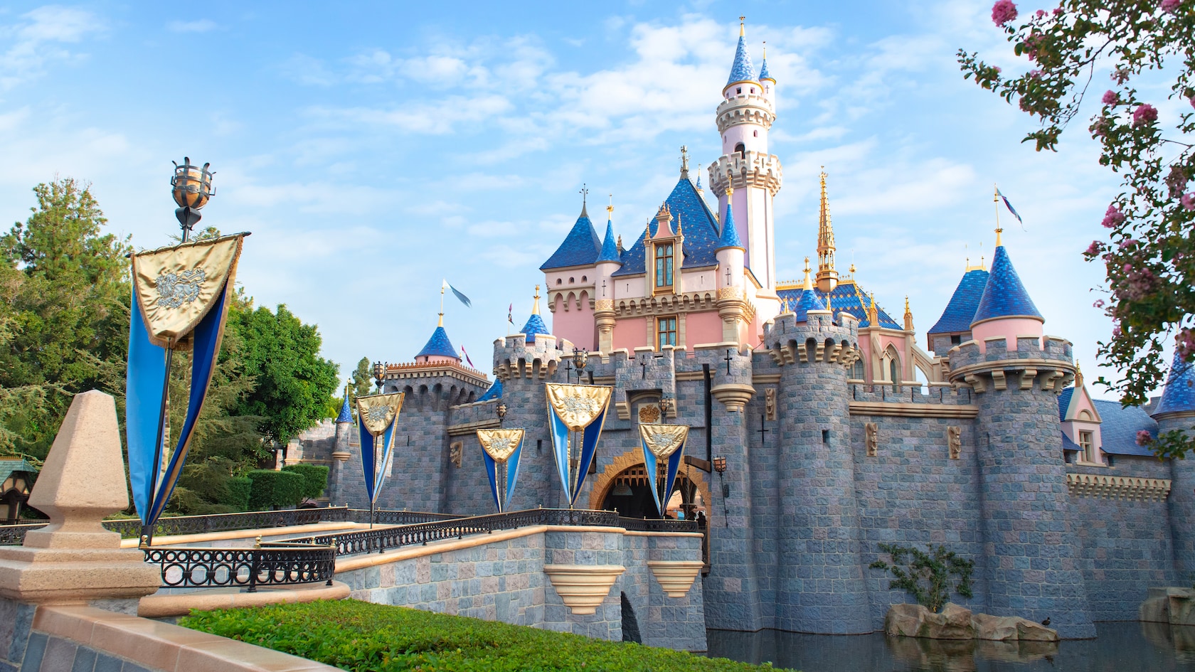 Sleeping Beauty Castle at Disneyland during the day