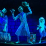 The three hitchhiking ghosts in the Haunted Mansion at Magic Kingdom