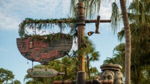 Jingle Cruise holiday overlay at Magic Kingdom