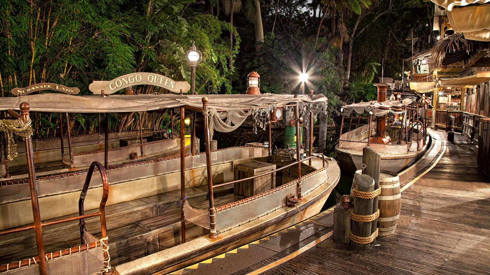 Jungle Cruise boats at Disneyland