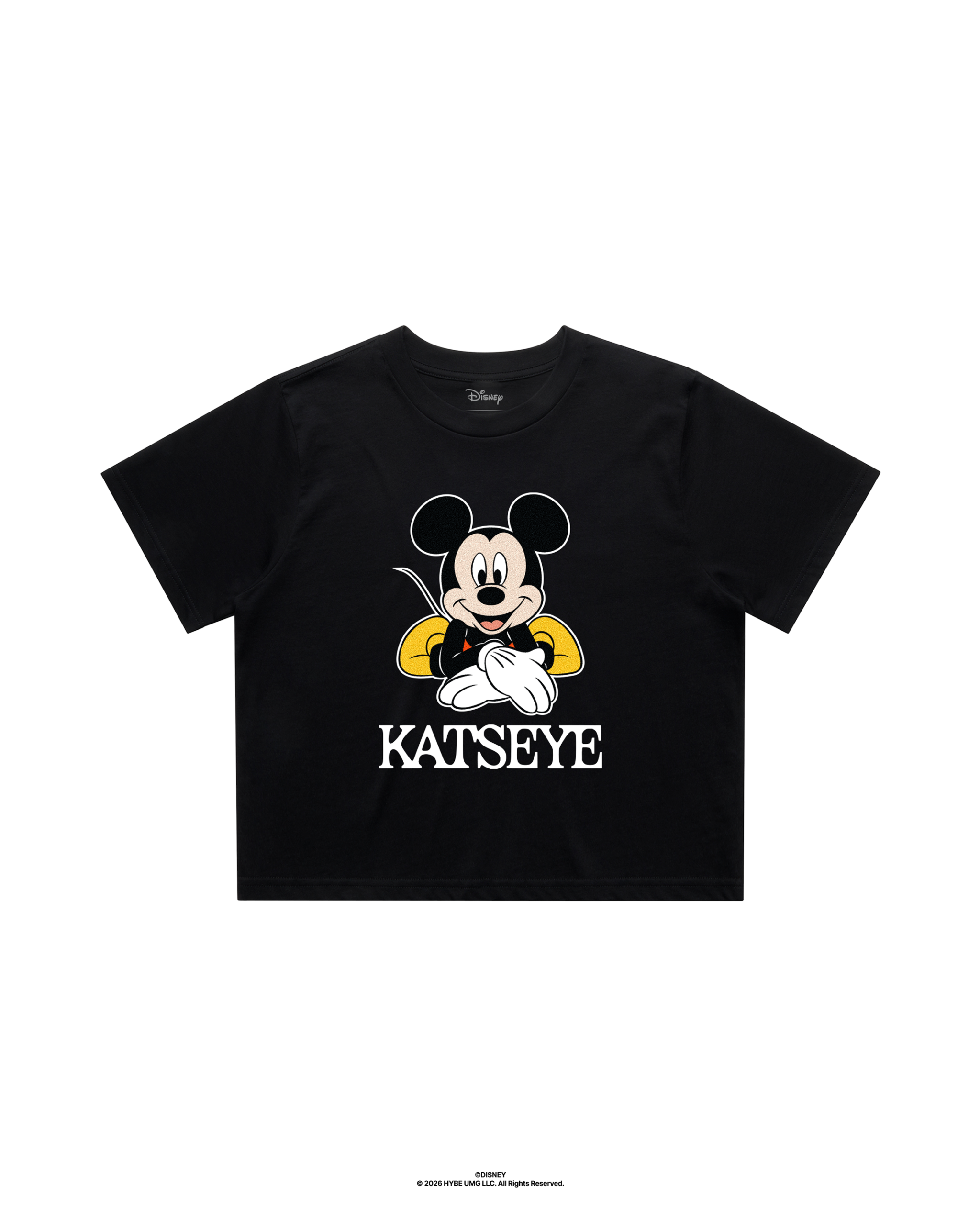 KATSEYE x Mickey women's crop tee in black