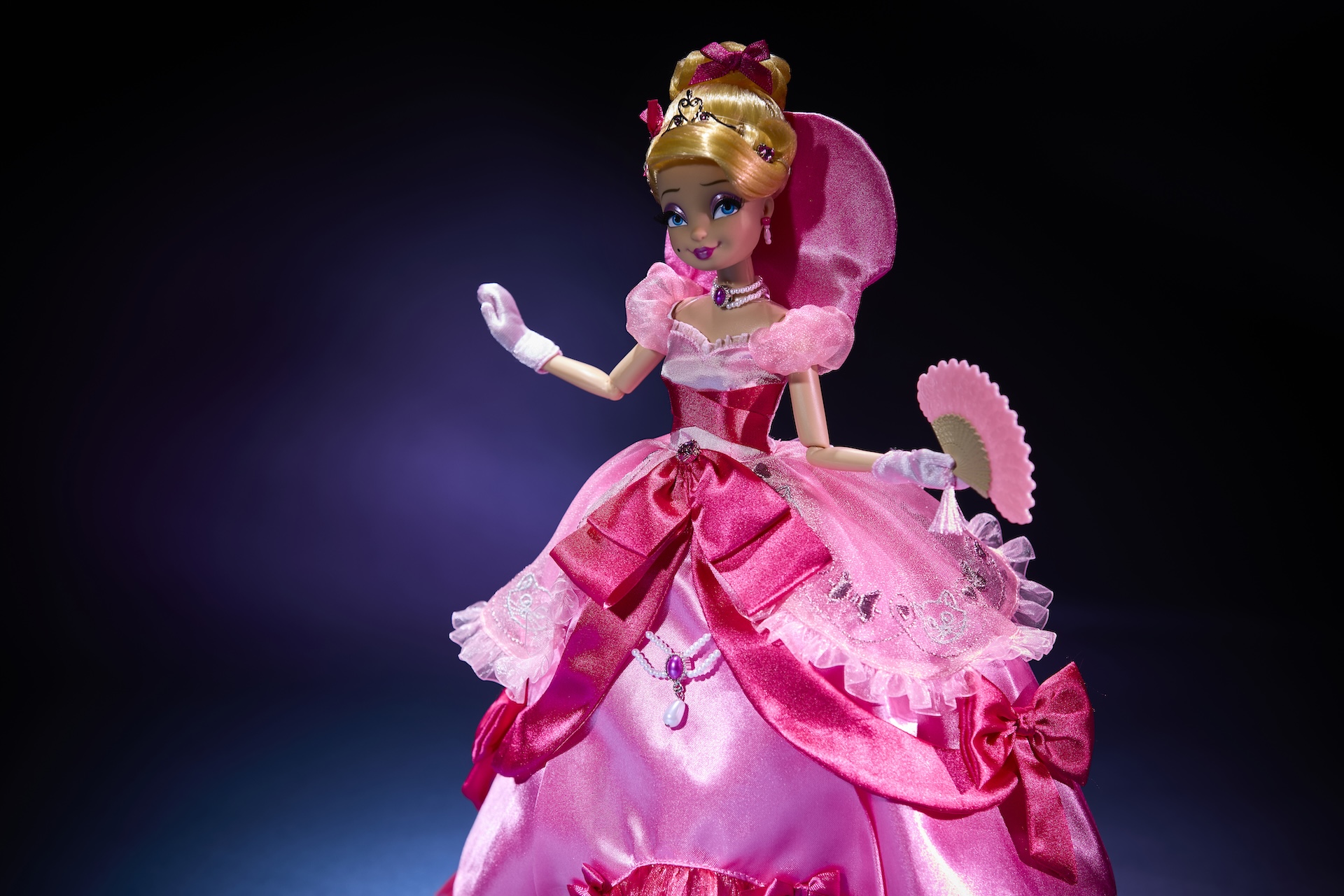 Charlotte La Bouff limited-edition Disney Designer Doll in a pink ballgown