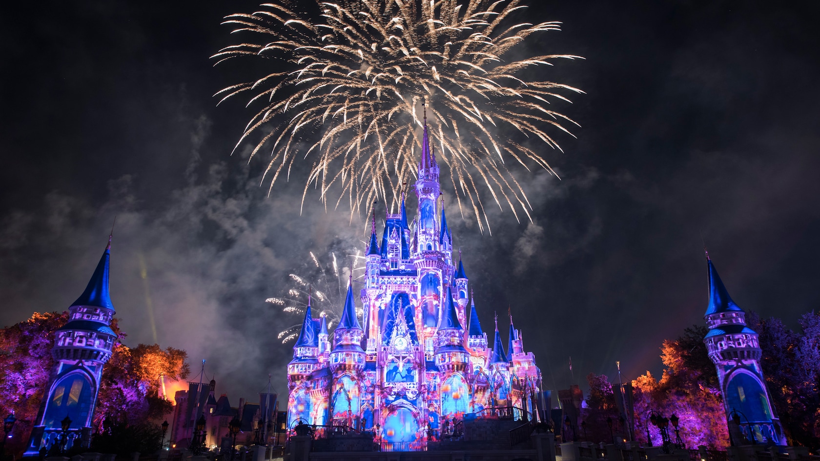 Fireworks over Cinderella Castle at Magic Kingdom
