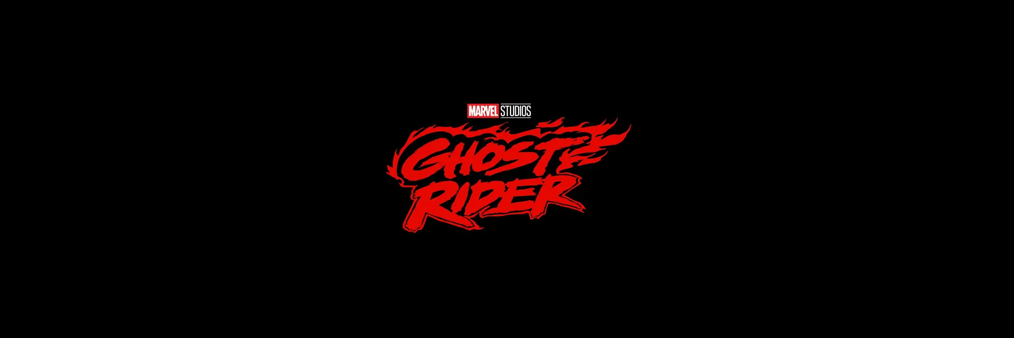 Marvel Studios Ghost Rider title logo in red flames